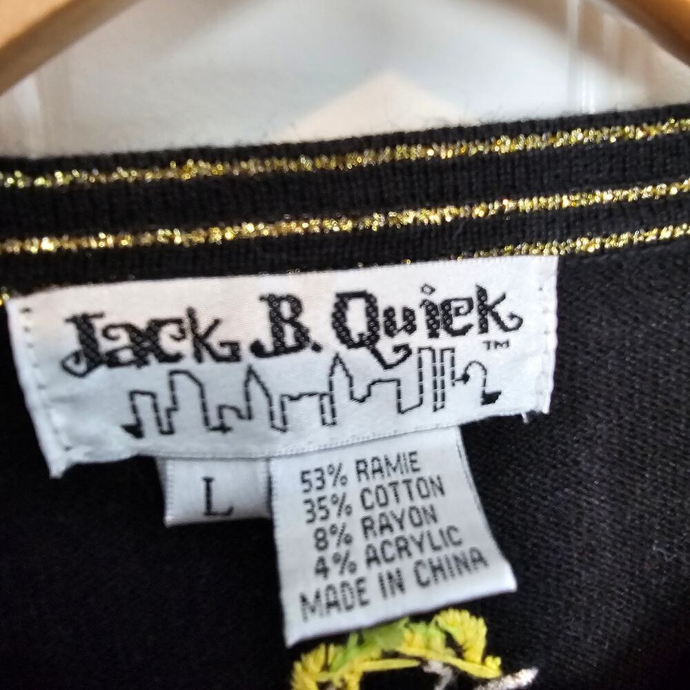 Vintage Jack B. Quick Cardigan Women Lrg 90s School Spirit Cheer Band Whimsical - Picture 11 of 13